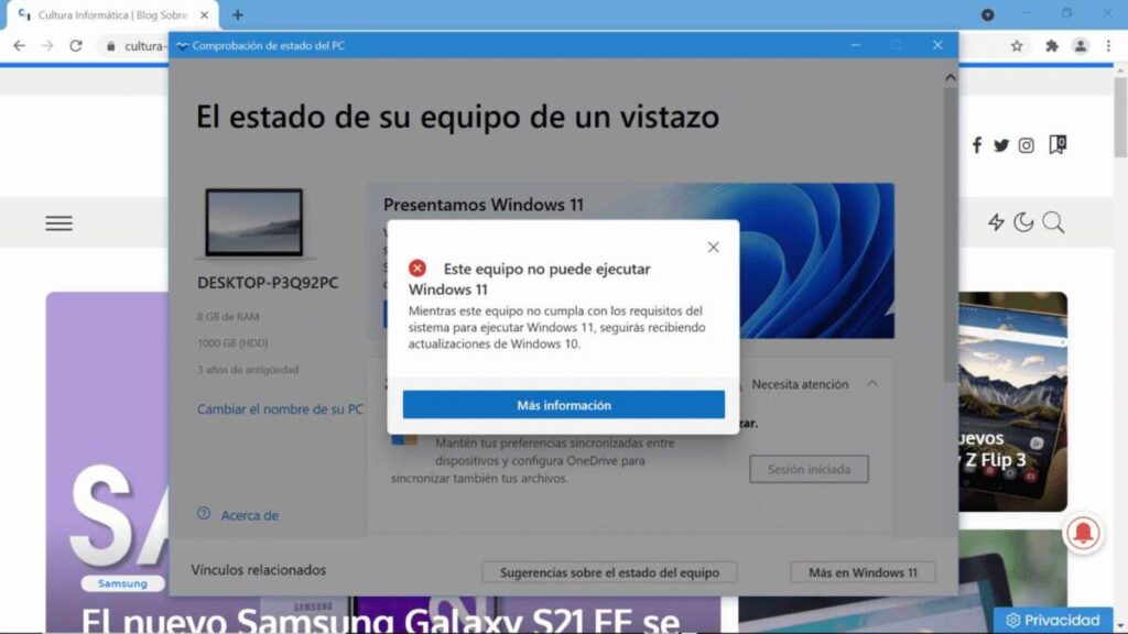 Cómo Saber Si Mi Ordenador Es Compatible Con Windows 11 Reparación De Computadoras 9572